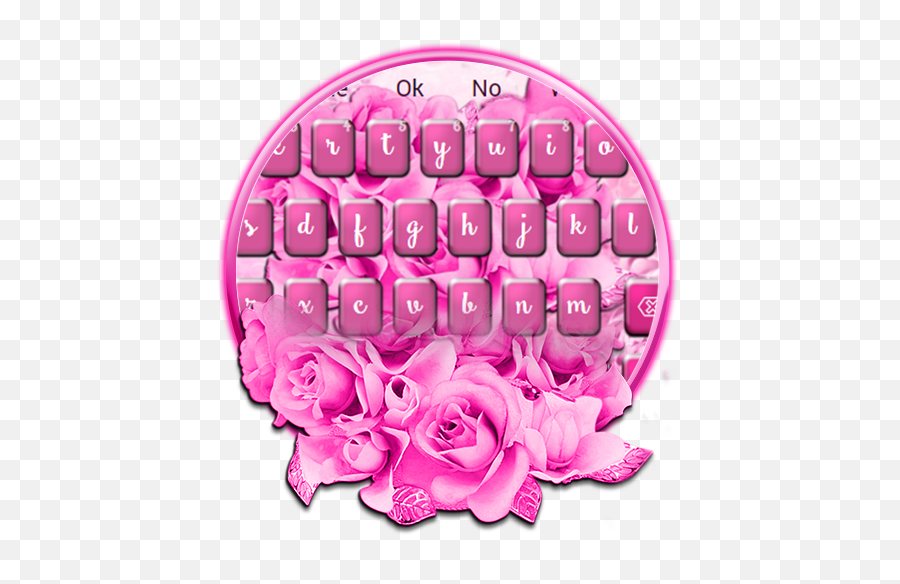 Pink Flowers Keyboard Theme - Keyboard Flower Emoji,Pink Flower Emoji Meaning