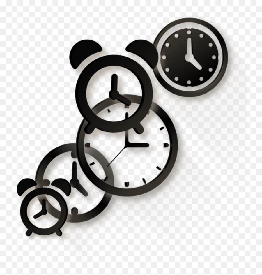 Mq Black Clocks Time Clock Sticker - Solid Emoji,Time Clock Emoji