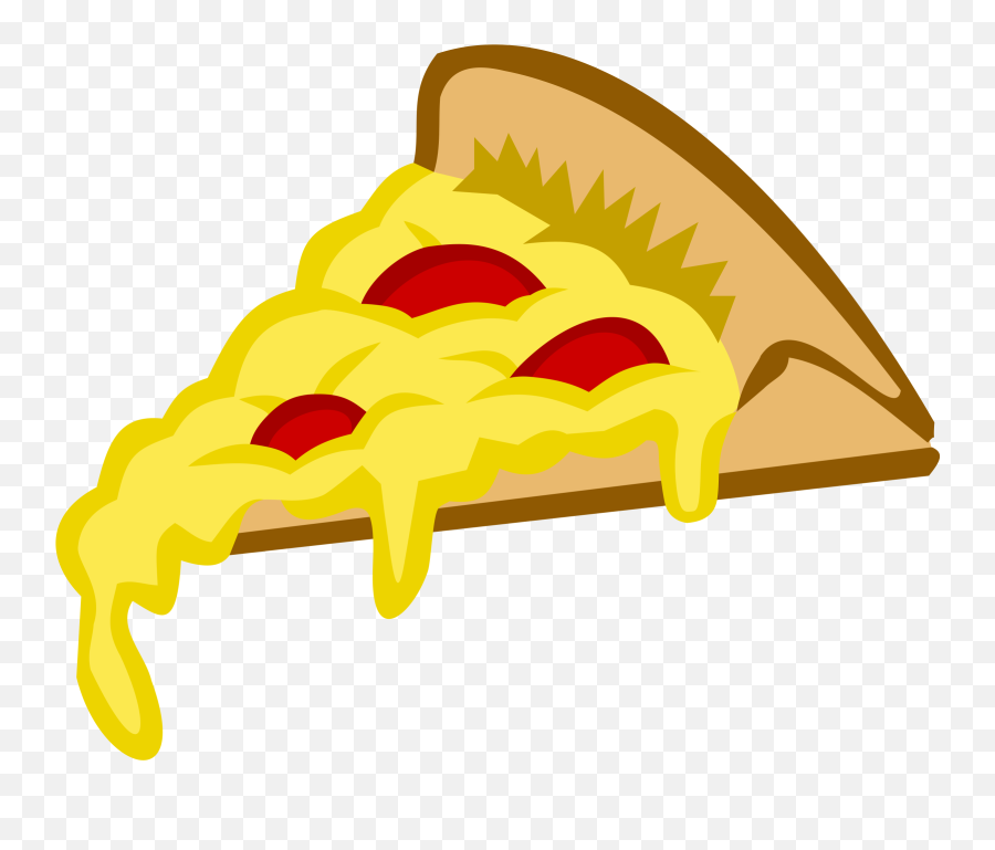 Pizza Slice In Tango Colors Clipart - Cartoon Pizza Slice Png Emoji,Pizza Emoji Transparent