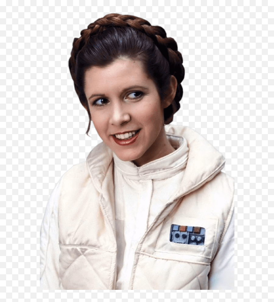 Princess Leia Carrie Fisher Smiling - Princess Leia Emoji,Carrie Fisher Emoji