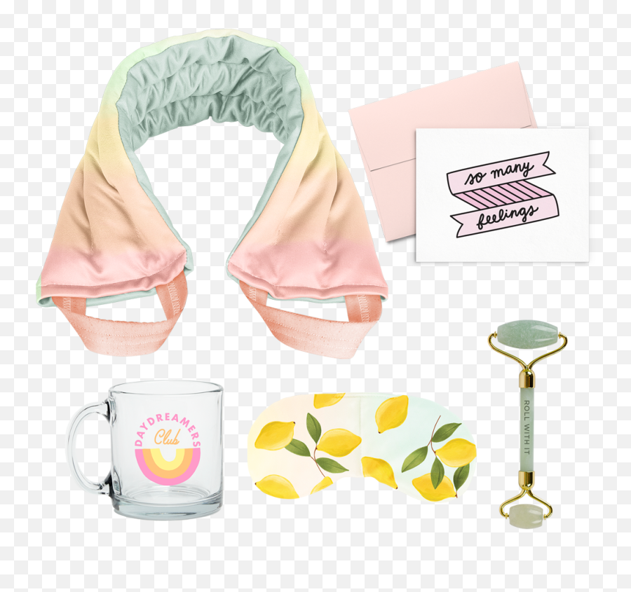 Selfie Care Gift Kit Neck Wrap Eye Mask Face Roller And - Numo Neck Wrap Emoji,I'm In A Glass Box Of Emotion