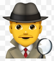 Detective Emoji - Man Emoji Detective,Mustache Emoji