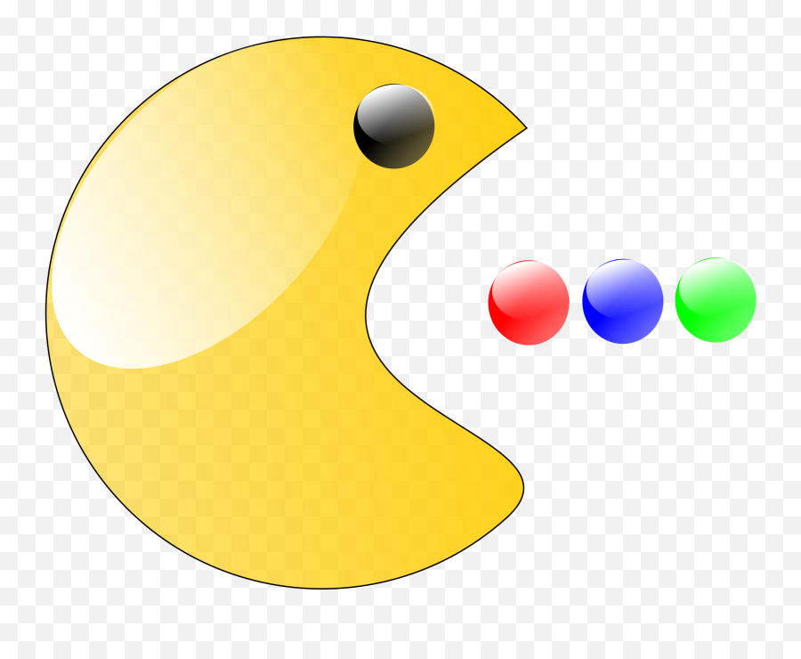 Graphic Image Of A Emoticon In Pursuit - Pacman Png Transparent Pac Emoji,Eating Emoticon