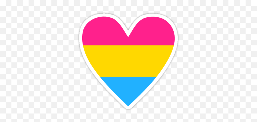 Queer Cafe - Pansexual Heart Sticker Emoji,Pansexual Emojis Hearts
