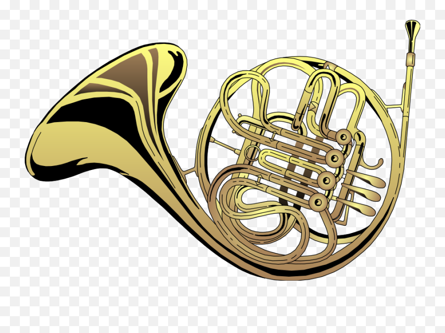 Draw A French Horn - Transparent French Horn Clipart Emoji,French Horn Emoji