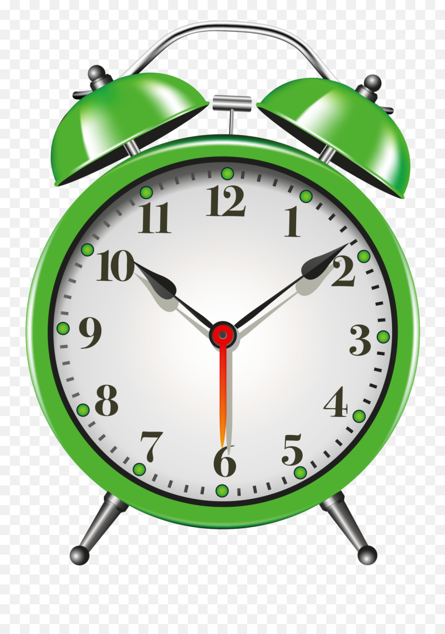 Green Alarm Clock Png Clip Art - Green Alarm Clock Png Emoji,Alarm Clocks For Kids Emojis