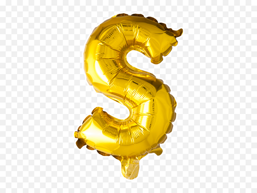 Foliopallo S Kirjain - Gold S Foil Balloon Png Emoji,Emoji Shamppanja