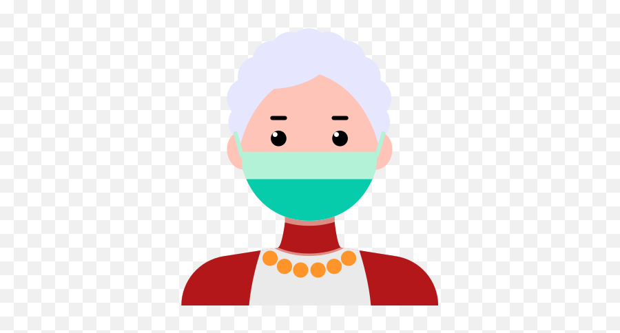 Mask Grandma Protection Coronavirus - Vovó Com Máscara Png Emoji,Grandma Emoticons
