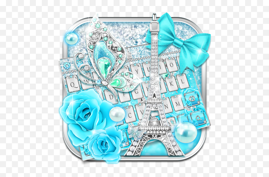 Paris Diamond Butterfly Keyboard U2013 Appar På Google Play - Garden Roses Emoji,Blue Rose Emoticon