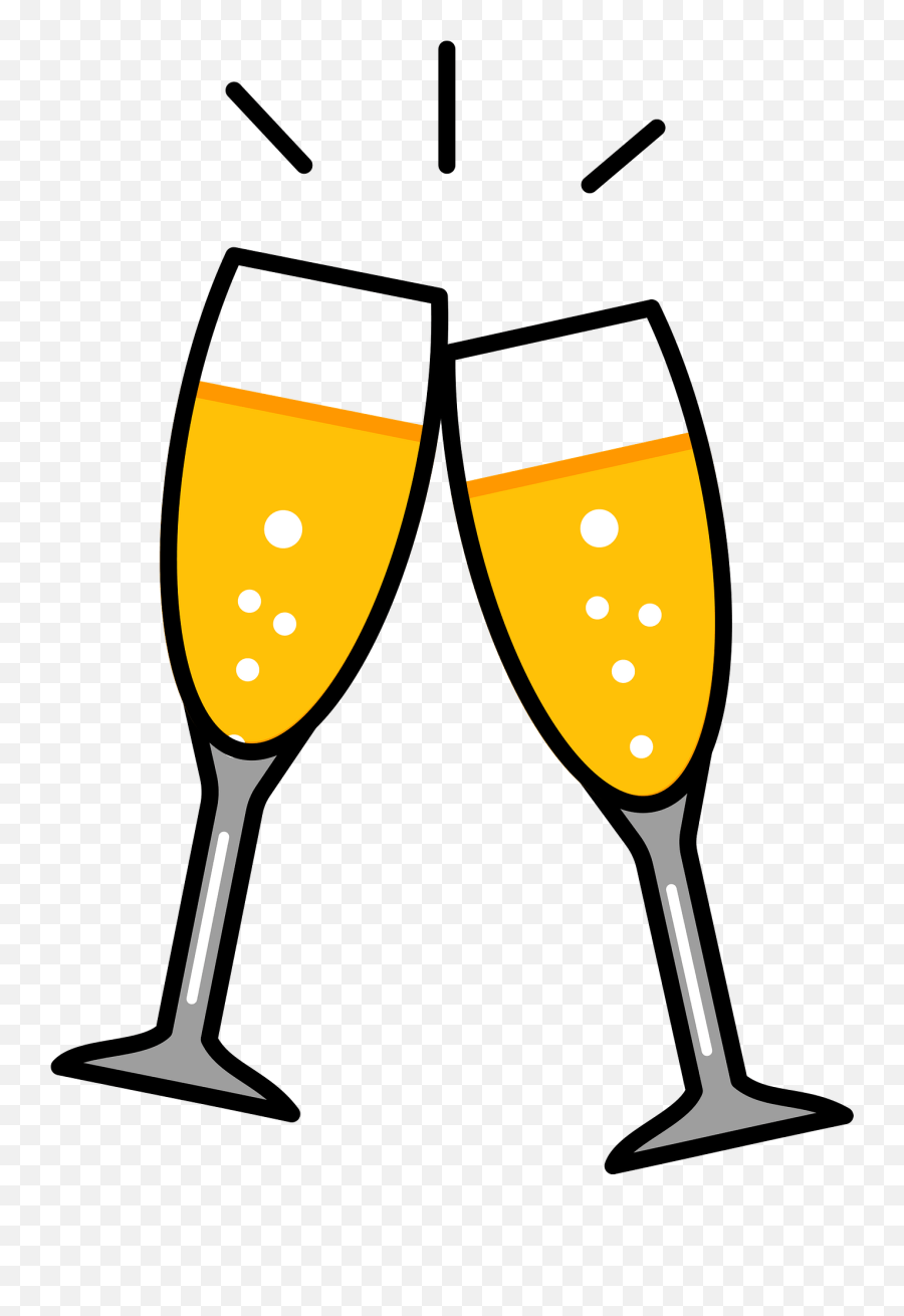 Champagne Clipart - Champagne Glass Emoji,Toasting Glasses Emojis