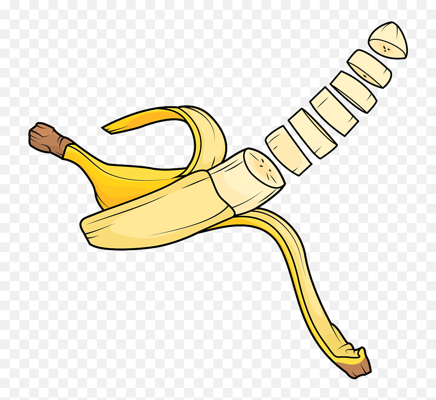 Banana Sliced Into Pieces Clipart - Clipart Cut Bananas Cut Banana Clipart Emoji,Dancing Banana Emoji