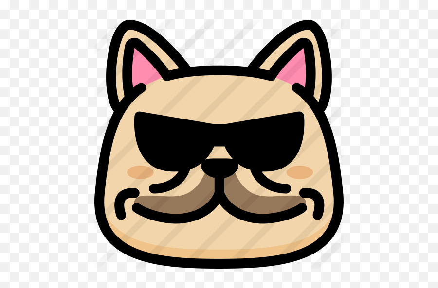 Cool - Free Animals Icons Happy Emoji,Bulldog Emoticons