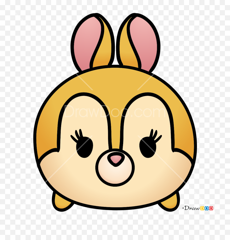 How To Draw Miss Bunny Disney Tsum Tsum - Tsum Tsum Bunny Emoji,Bunny Emoji