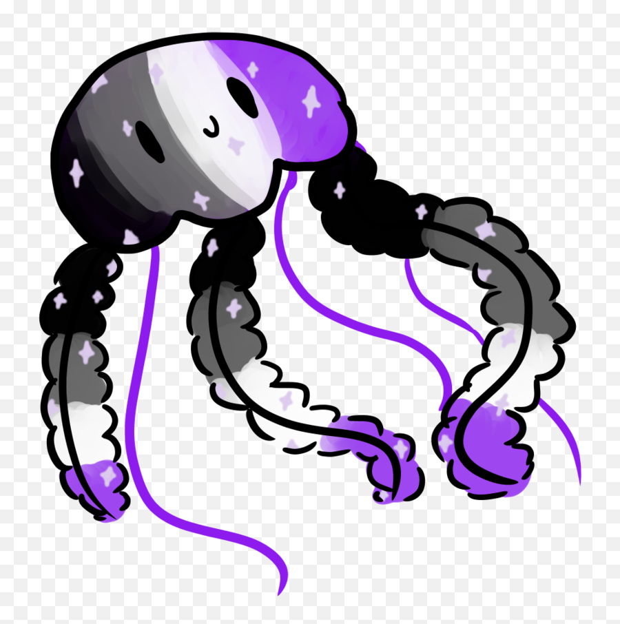 Download Jellyfish Clipart Ace - Asexual Jellyfish Png Asexual Clipart Emoji,Asexual Emoji