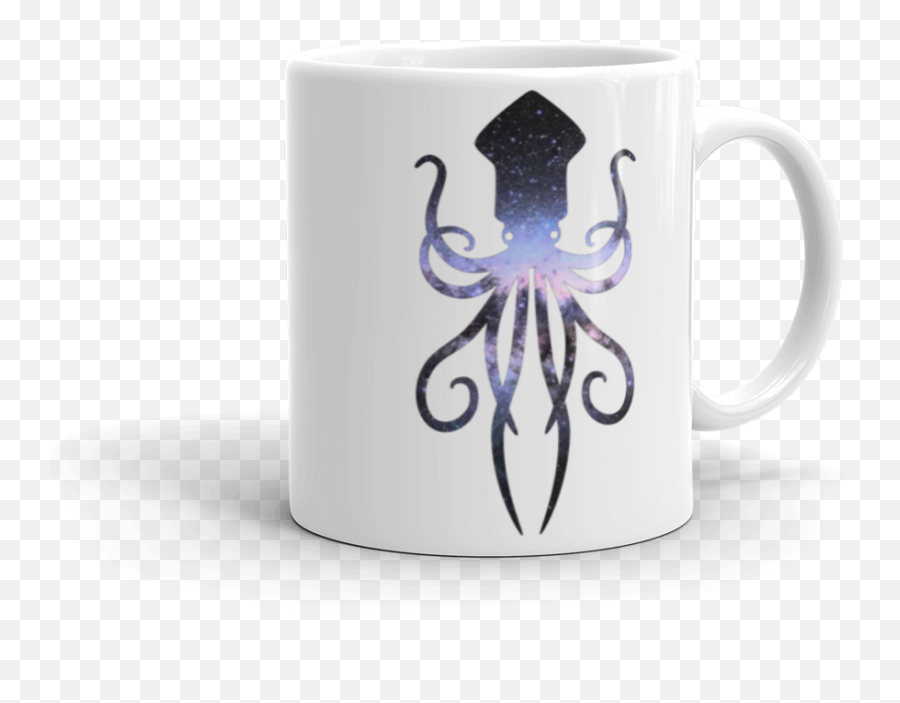 Watercolor Squid Coffee Mug Squid Lover - Common Octopus Emoji,Squid Emoji Pillow