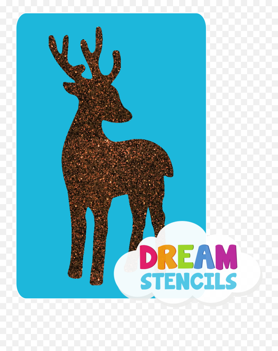 Deer Glitter Tattoo Stencil - Hp24 5pc Pack Reindeer Emoji,Antler Emoji