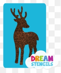 Deer Glitter Tattoo Stencil - Hp24 5pc Pack Reindeer Emoji,Antler Emoji