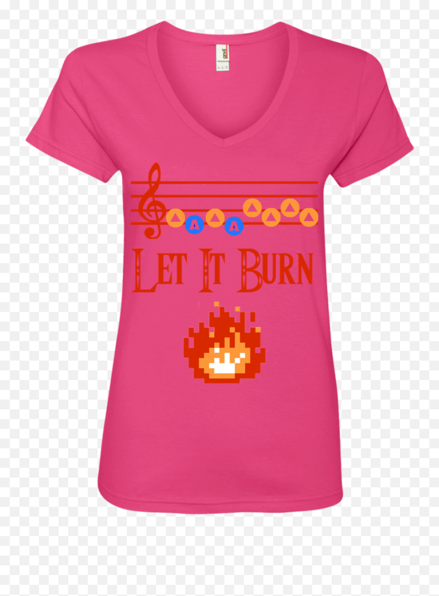 Let It Burn Song Of Fire Ladiesu0027 V - Neck Tshirt U2013 Wind Vandy Short Sleeve Emoji,Fire Emoji T Shirt
