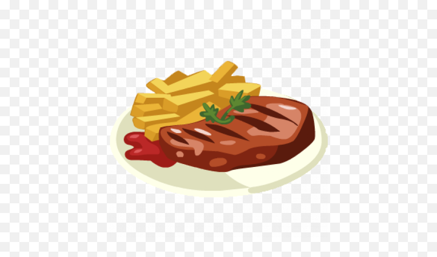 Library Of Baked Steak Dinner Vector Royalty Free Free Png Files - Steak And Chips Drawing Emoji,Heston Emoji