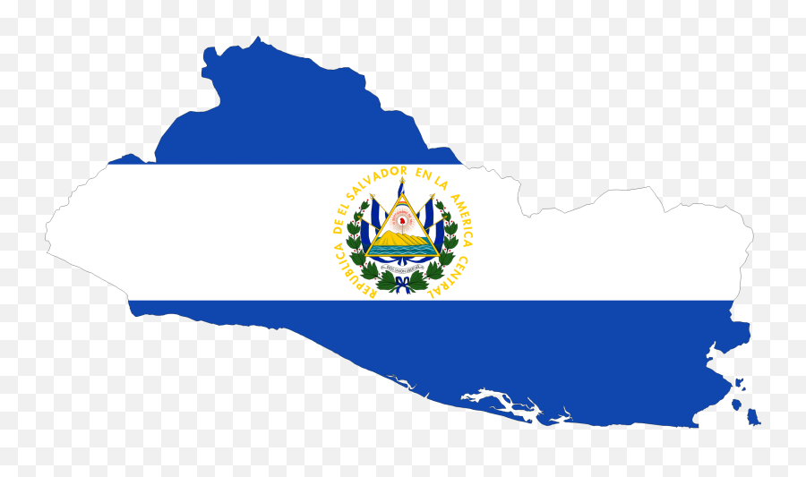 El Salvador Map Flag Clipart - El Salvador Flag Map Png Emoji,El Salvador Flag Emoji