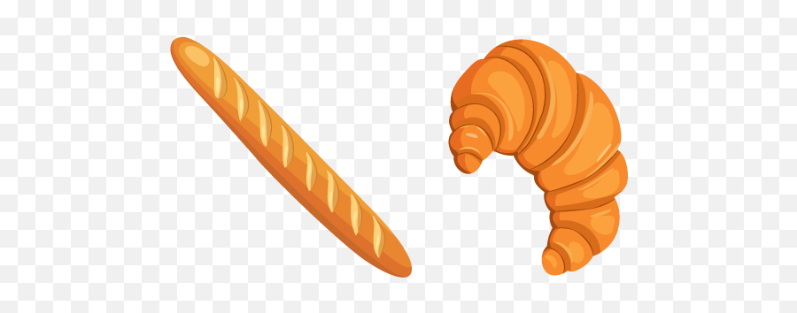 French Baguette And Croissant - Baguette And Croissant Png Emoji,Custom Hangout Emoticons