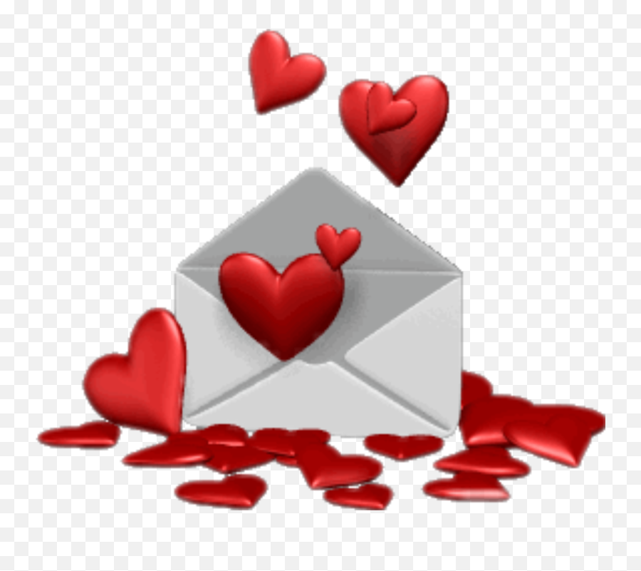 Hearts Love Mail Envolope Sticker By Karlee Marie - Heart Letter Gif Emoji,Heart Mail Emoji Png