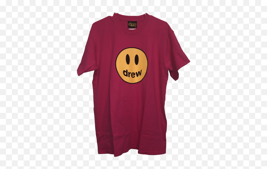 Drew House Magenta Tee By Youbetterfly - Drew House Red Shirt Emoji,House Emoticon