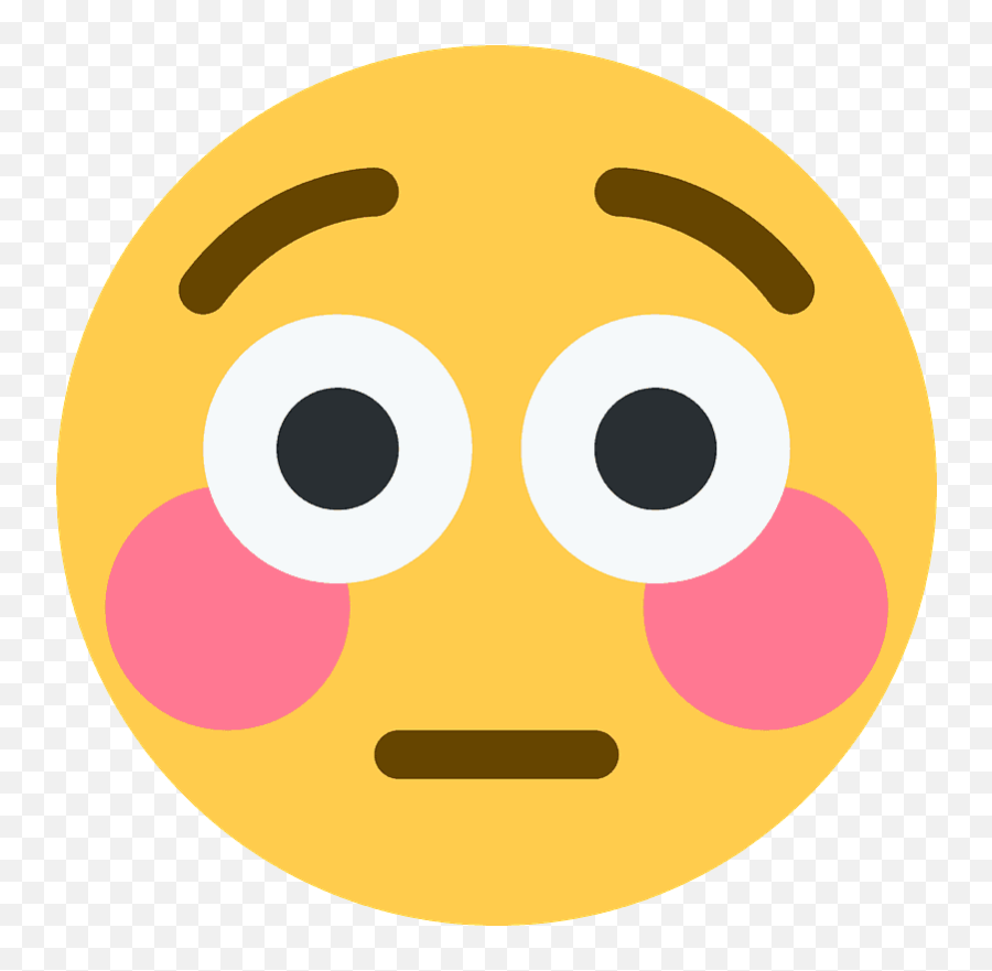 Flushed Face Emoji Clipart - Flushed Face Emoji,Emojis Espanol