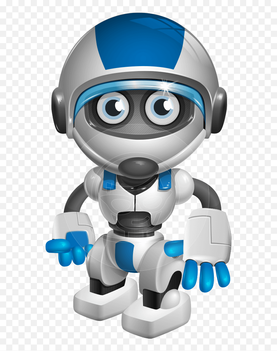 Funny Robot Cartoon Vector Character - Robot Png Emoji,Box Game Robot With Emotions