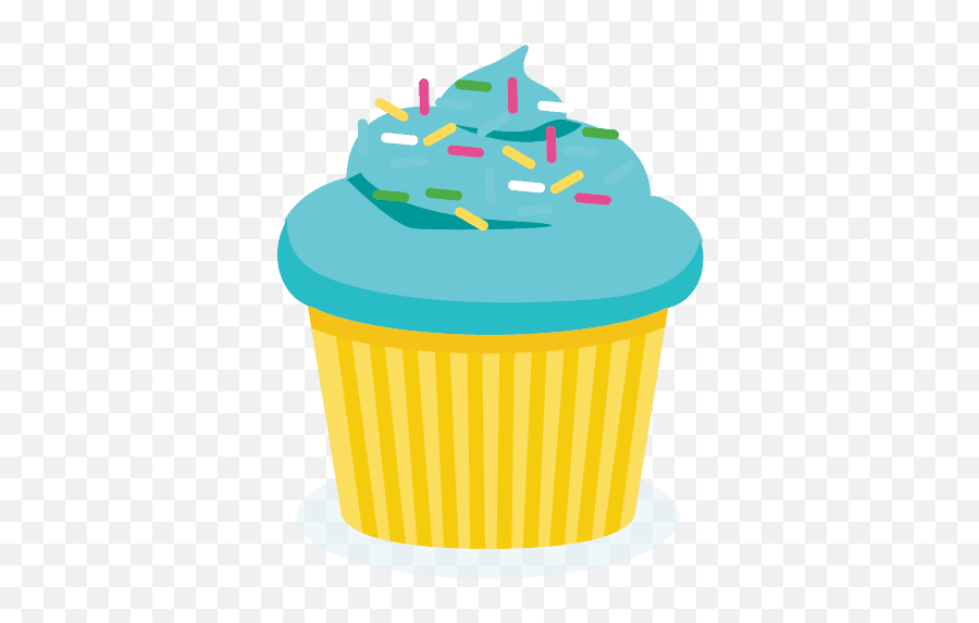 Cupcakes Clipart Buttercream Cupcakes Buttercream - Cupcake Blue And Yellow Png Emoji,Where To Buy Emoji Cupcakes