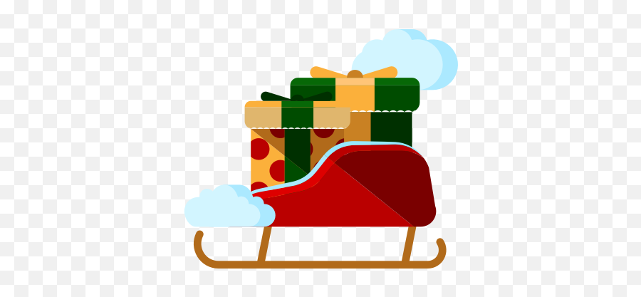 Christmas Fly Gifts Merry Presents Santa Sled Icon - Free Sled Emoji,Emoji Birthday Presents
