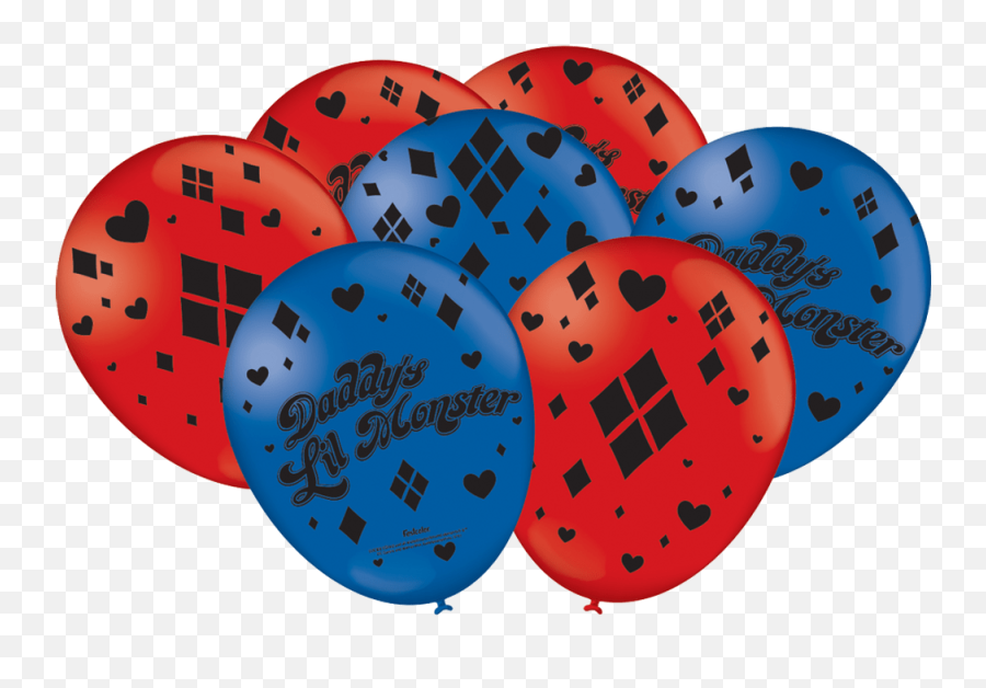 Balão De Látex Arlequina - Dot Emoji,Emoticon Esquadrão Suicida