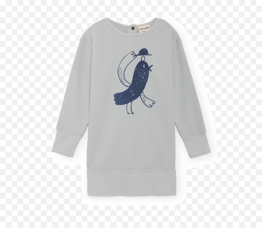 Bobo Choses Fleece Dress - Bird Long Sleeve Emoji,Bird Emotions