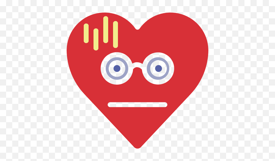 Dazed Dizzy Emoji Emotion Heart Nerd Icon - Free Download Happy,Woozy Emoji