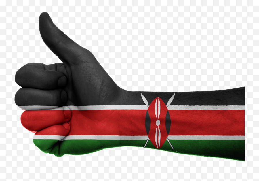 Kenya Flag Hand - Free Image On Pixabay High Resolution Kenyan Flag Png Emoji,Lync Emoticons Thumbs Up