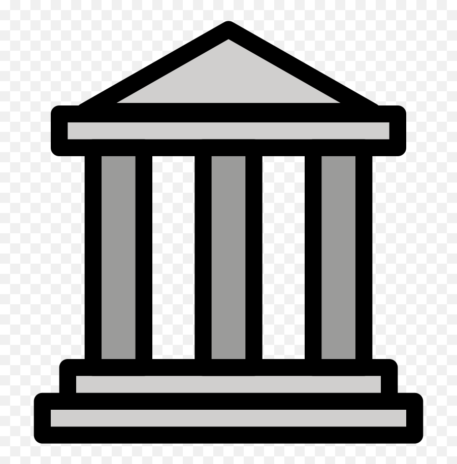 Classical Building Emoji Clipart - Traditional Banking Icon,Building Emoji Png