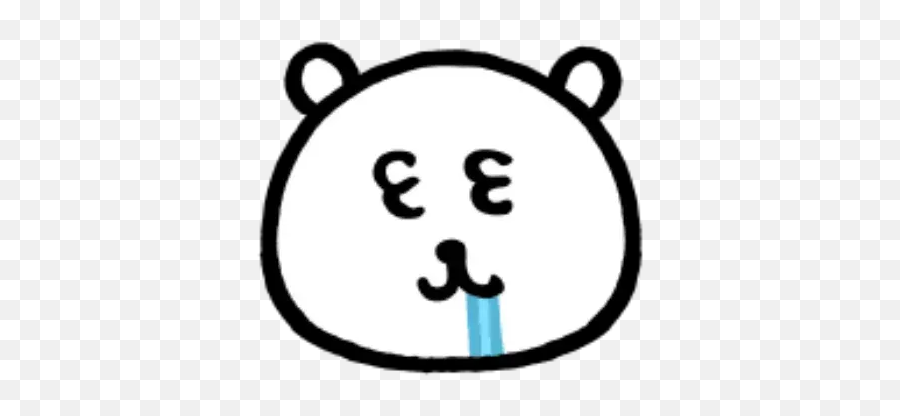 W Bear Emoji Whatsapp Stickers - W Bear Emoji Sticker15 Whatsapp Stickers Stickers Cloud,Emoji In Black And White