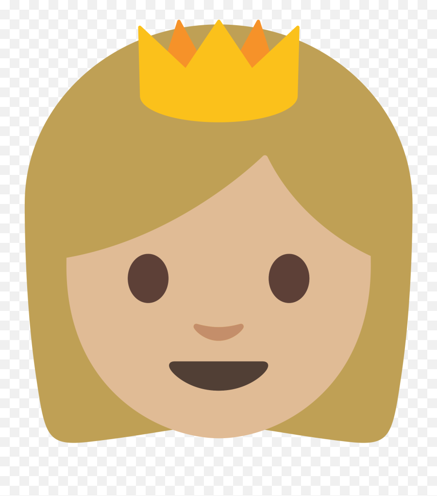 Princess Emoji Clipart - Emoji Princesa,Princess Crown Emoticon