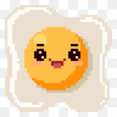 Pixelart Egg Sticker - Plate Pixel Art Emoji,Nooo Moving Emoji