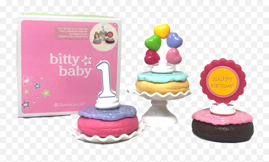 American Girl Bitty Baby Birthday Donut - Cake Decorating Supply Emoji,Emoji Birthday Cakes At Walmart
