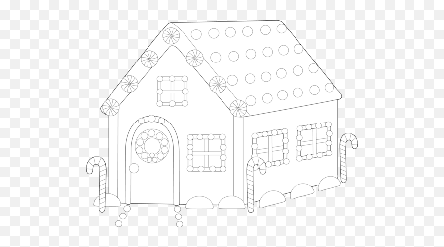 Gingerbread House Candy Clipart - Dot Emoji,House Candy House Emoji