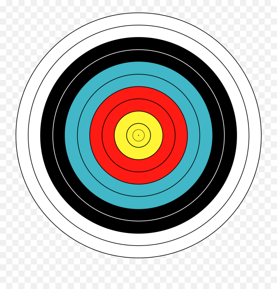 Concentric Objects - Archery Target Emoji,Color Study Of Squares With Concentric Circles Color Emotion