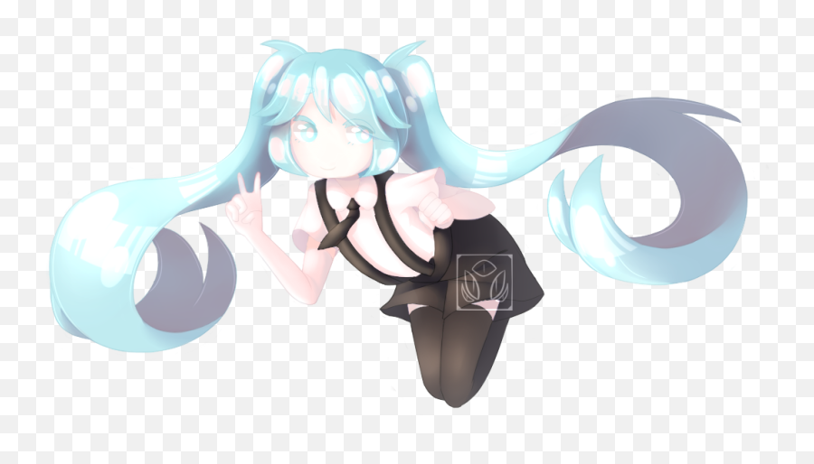 Hatsune Miku As Blue Larimar By Ravenwithpens On Newgrounds - Hatsune Miku Land Of The Lustrous Emoji,Miku Miku Dance Emotion Run