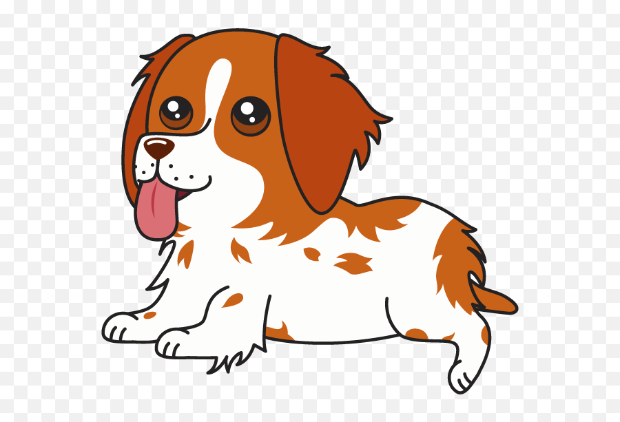 Honey The Brittany Spaniel By Ryan Maule - Cartoon Brittany Spaniel Png Emoji,Emojis Snapchat Puppy