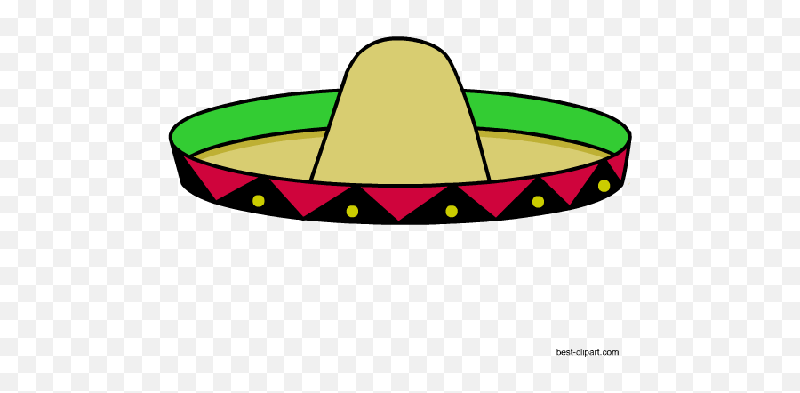 Free Mexican Clip Art Images And Illustrations - Transparent Background Sobrero Hat To Color Emoji,Maraca Emoji