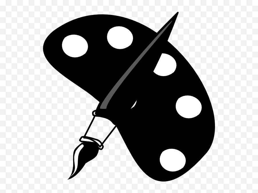 Paint Brush Clip Art - Clip Art Library Black And White Paint Brush Emoji,Paint Palette Emoji