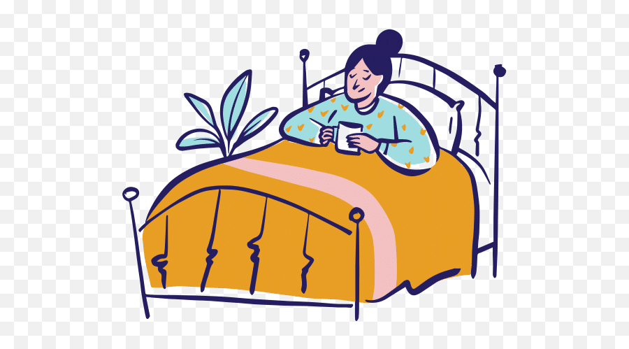 Woman Drinking Tea In Bed - Canva Twin Size Emoji,Sip Tea Emoji