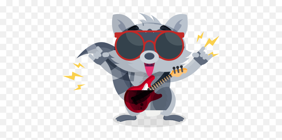 Rockstar Stickers - Free Music And Multimedia Stickers Emoji,Emoticon For Guitar