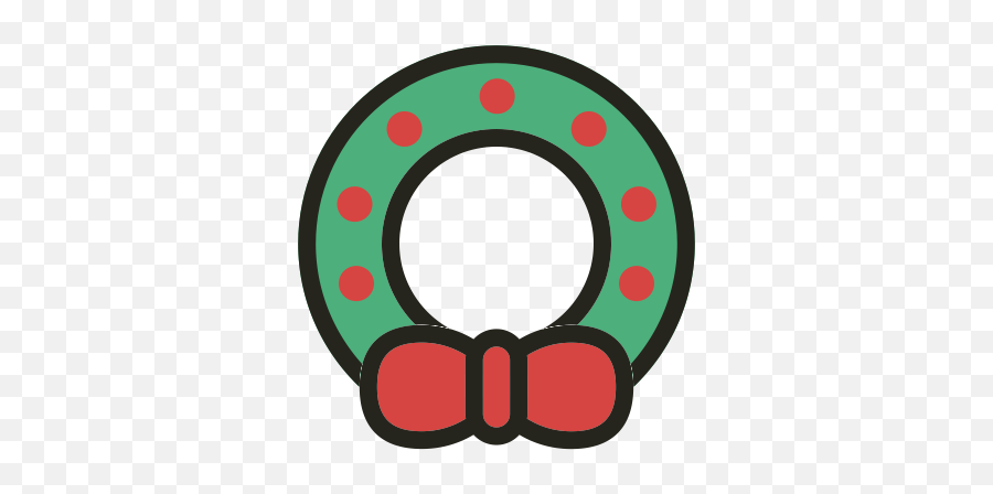 Christmas Wreath Free Icon Of Christmas Icons Free Emoji,Christmas Wreath Text Emoticon
