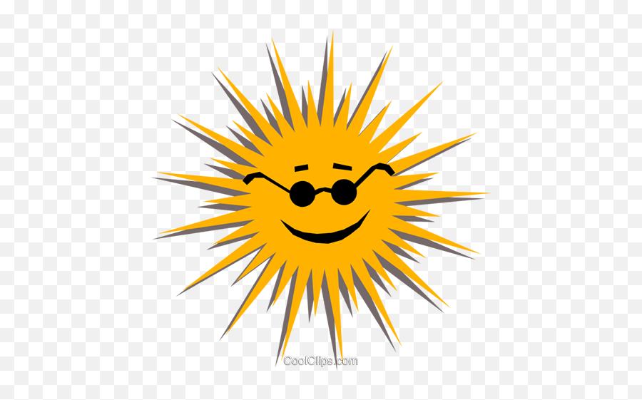 The Sun With Sunglasses Royalty Free Vector Clip Art Emoji,Sunshine Emoji